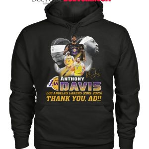 Los Angeles Lakers Anthony Davis Thank You Ads 2019-2025 Farewell T-Shirt