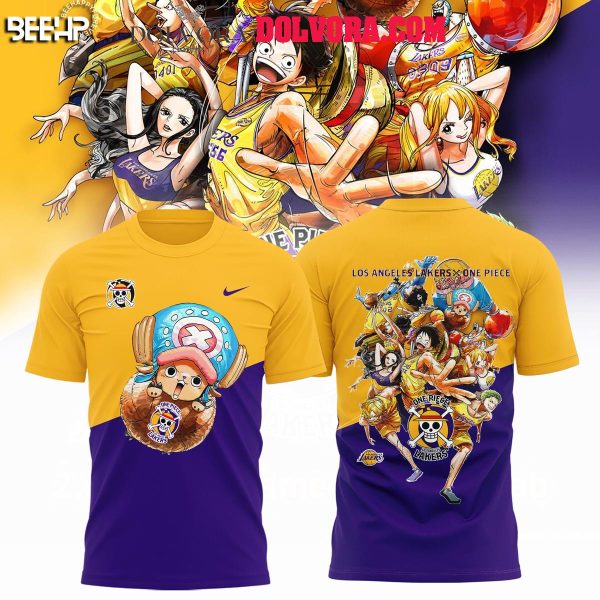 Los Angeles Lakers One Piece 2025 Tony Tony Chopper Hoodie T-Shirt