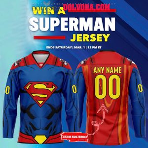 Macon Mayhem 2025 Supper Man DC Comics Personalized Hockey Jersey