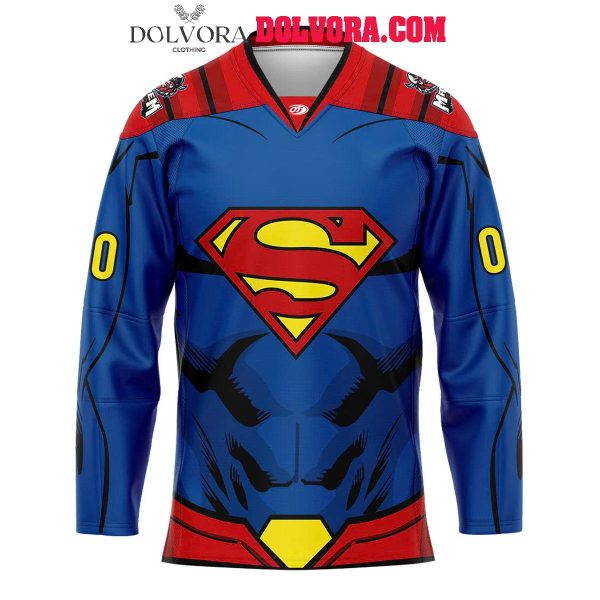 Macon Mayhem 2025 Supper Man DC Comics Personalized Hockey Jersey