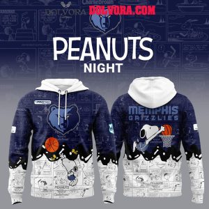 Memphis Grizzlies 75th Anniversary of Peanuts 2025 Snoopy Hoodie T-Shirt