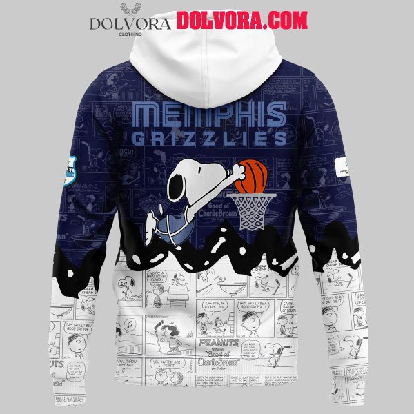 Memphis Grizzlies 75th Anniversary of Peanuts 2025 Snoopy Hoodie T-Shirt