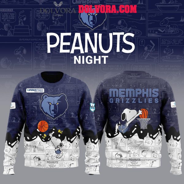 Memphis Grizzlies 75th Anniversary of Peanuts 2025 Snoopy Hoodie T-Shirt