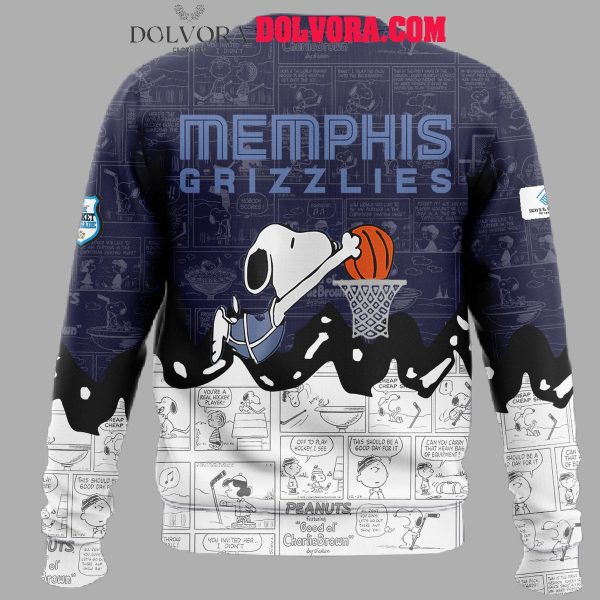 Memphis Grizzlies 75th Anniversary of Peanuts 2025 Snoopy Hoodie T-Shirt