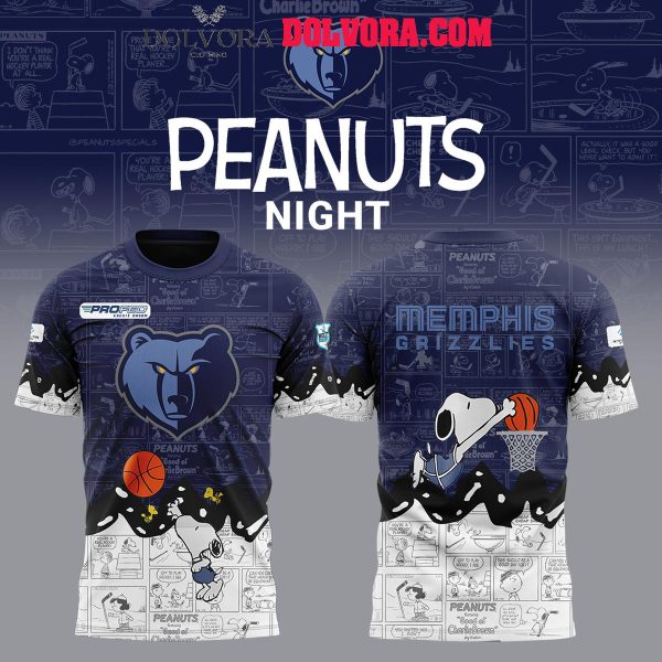 Memphis Grizzlies 75th Anniversary of Peanuts 2025 Snoopy Hoodie T-Shirt