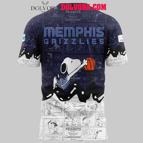 Memphis Grizzlies 75th Anniversary of Peanuts 2025 Snoopy Hoodie T-Shirt