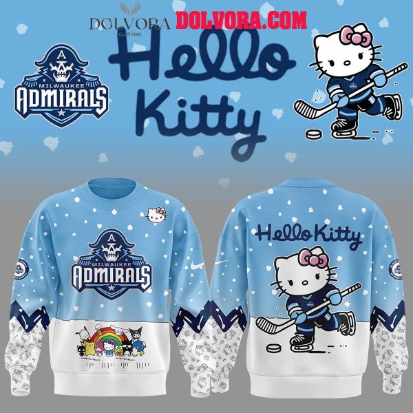 Milwaukee Admirals Childhood Memories 2025 Hello Kitty 50th Anniversary Love Hoodie T-Shirt