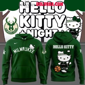 Milwaukee Bucks NBA Celebrating Hello Kitty 50 Years 2025 Hoodie T-Shirt