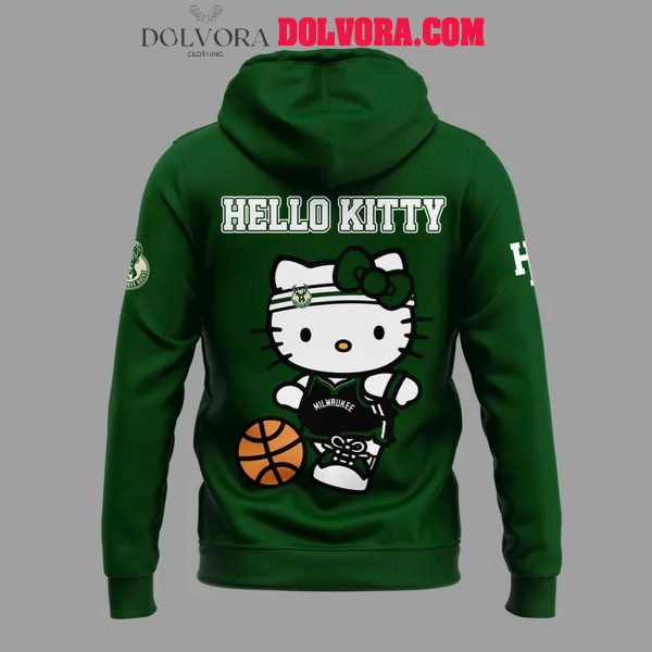 Milwaukee Bucks NBA Celebrating Hello Kitty 50 Years 2025 Hoodie T-Shirt