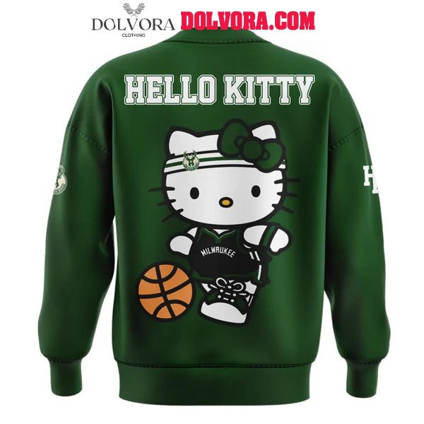 Milwaukee Bucks NBA Celebrating Hello Kitty 50 Years 2025 Hoodie T-Shirt