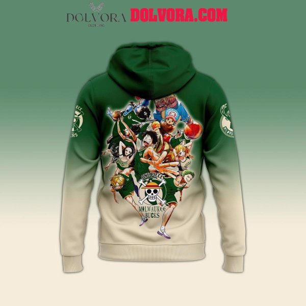 Milwaukee Bucks One Piece NBA Celebrating Straw Hat Pirates 2025 Hoodie T-Shirt