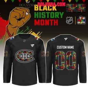 Montreal Canadiens Black Month History  2025 Personalized Hockey Jersey