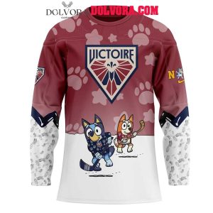 Montreal Victoire Bluey 2025 With Bingo Heelers Personalized Hockey Jersey