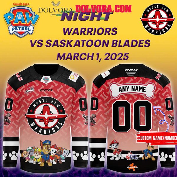 Moose Jaw Warriors 2025 Nickelodeon Nights Personalized Hockey Jersey