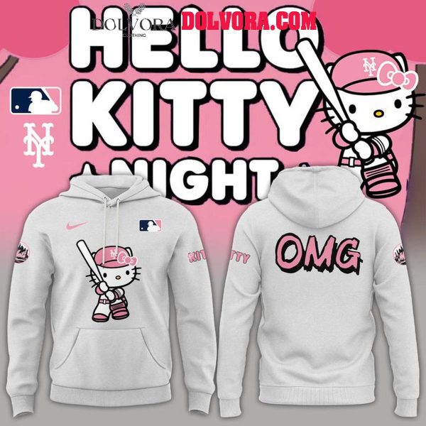 New York Mets Celebration Of 2025 Hello Kitty Night Hoodie T-Shirt