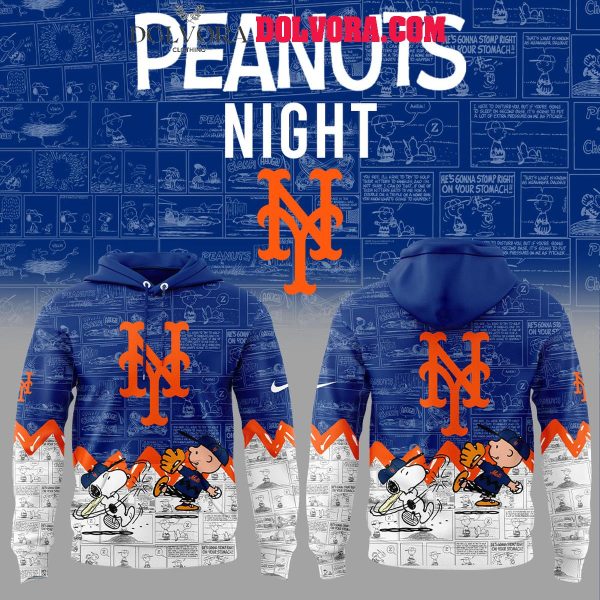 New York Mets Snoopy 75th Anniversary Peanuts Celebration Hoodie T-Shirt