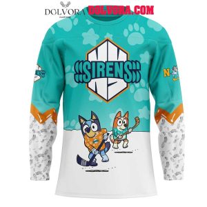 New York Sirens Bluey 2025 With Bingo Heelers Personalized Hockey Jersey