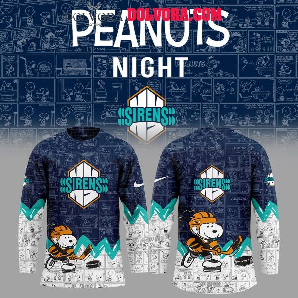 New York Sirens Snoopy Time 75th Anniversary Of Peanuts 2025 Hockey Jersey