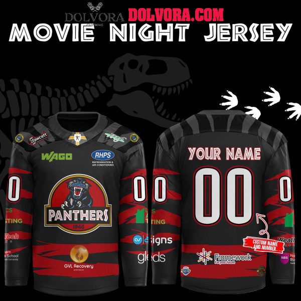 Nottingham Panthers Movie Night 2025 Jurassic Park Personalized Hockey Jersey