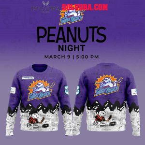 Orlando Solar Bears Snoopy 75th Anniversary Of Peanuts Hoodie T-Shirt