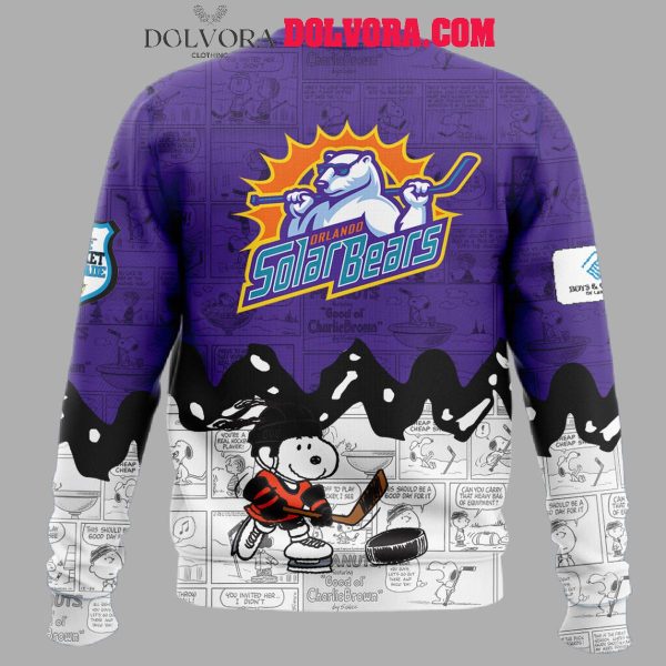 Orlando Solar Bears Snoopy 75th Anniversary Of Peanuts Hoodie T-Shirt