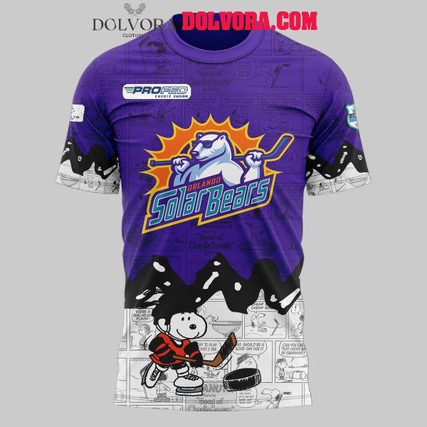 Orlando Solar Bears Snoopy 75th Anniversary Of Peanuts Hoodie T-Shirt