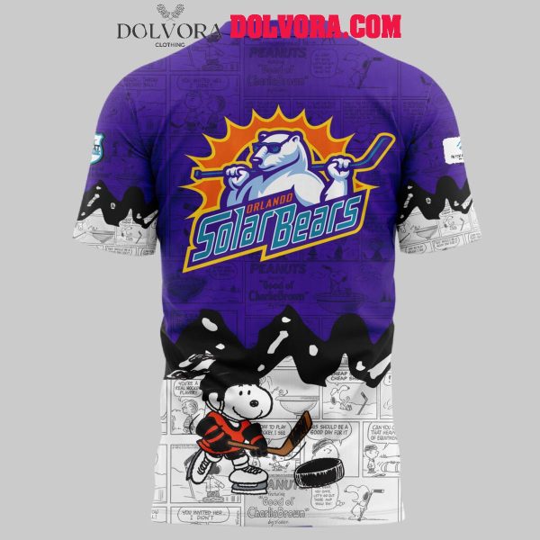 Orlando Solar Bears Snoopy 75th Anniversary Of Peanuts Hoodie T-Shirt