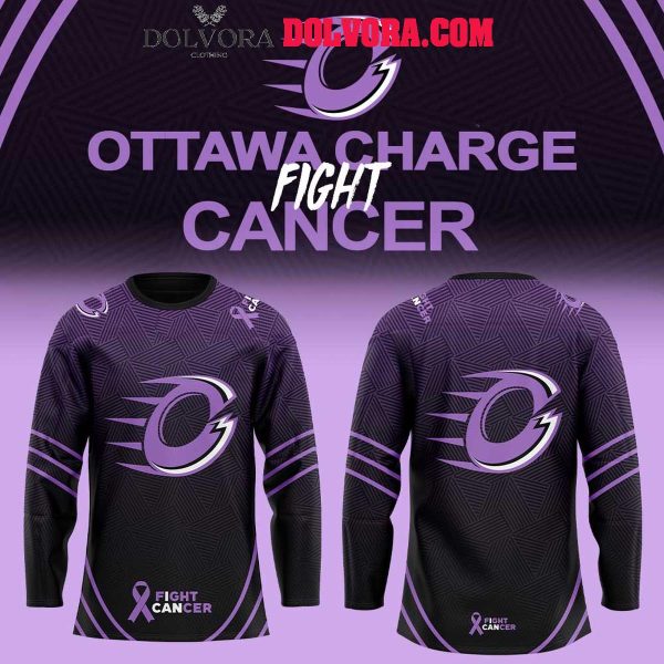 Ottawa Charge Fight Cancer 2025 Purple Personalized Hockey Jersey