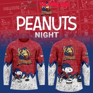 Peoria Rivermen 75th Anniversary Of Peanuts Snoopy 2025 Hockey Jersey