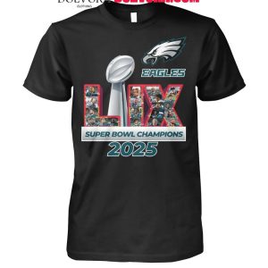 Philadelphia Eagles 2024-2025 Celebrating Super Bowl LIX Title T-Shirt