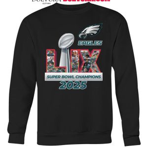 Philadelphia Eagles 2024-2025 Celebrating Super Bowl LIX Title T-Shirt