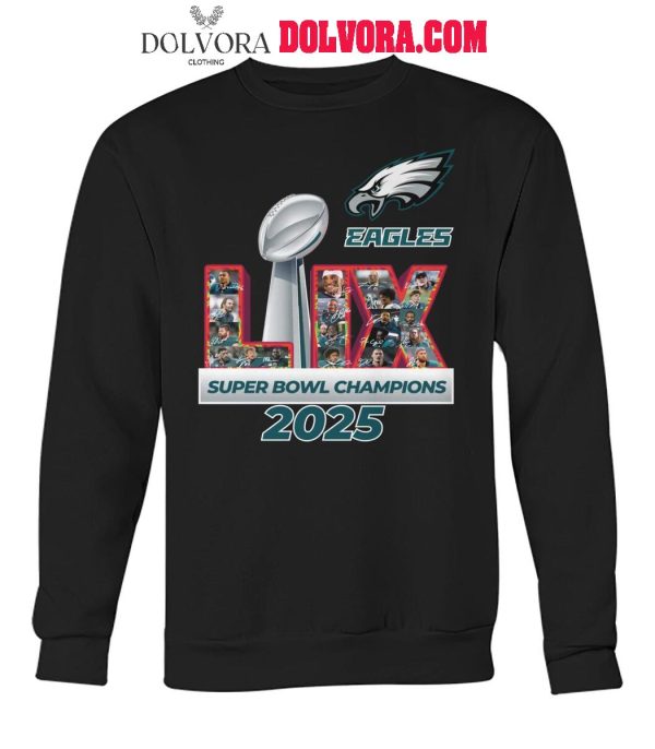 Philadelphia Eagles 2024-2025 Celebrating Super Bowl LIX Title T-Shirt