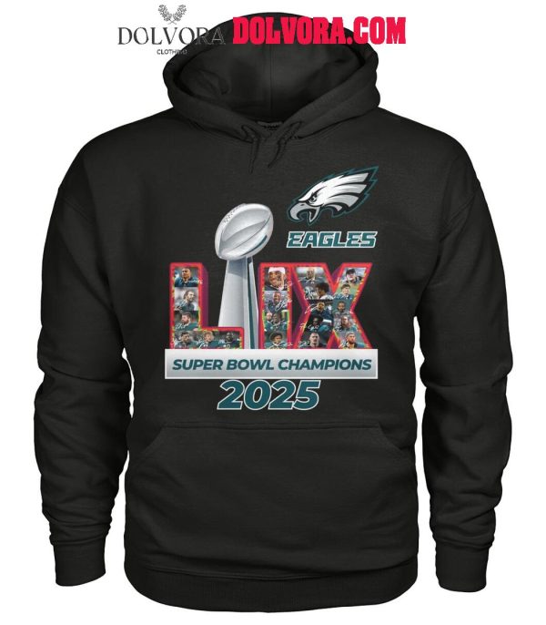 Philadelphia Eagles 2024-2025 Celebrating Super Bowl LIX Title T-Shirt