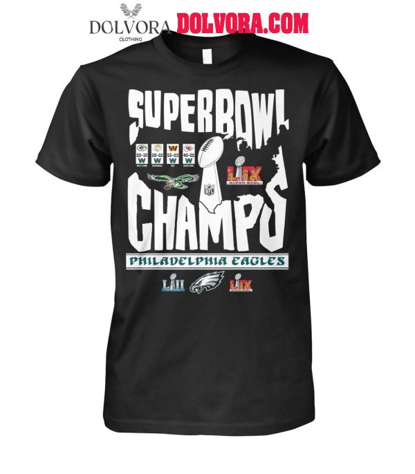 Philadelphia Eagles 2024 Super Bowl Champs Proud Fan T-Shirt