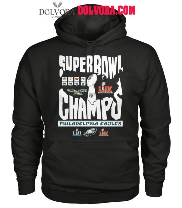 Philadelphia Eagles 2024 Super Bowl Champs Proud Fan T-Shirt