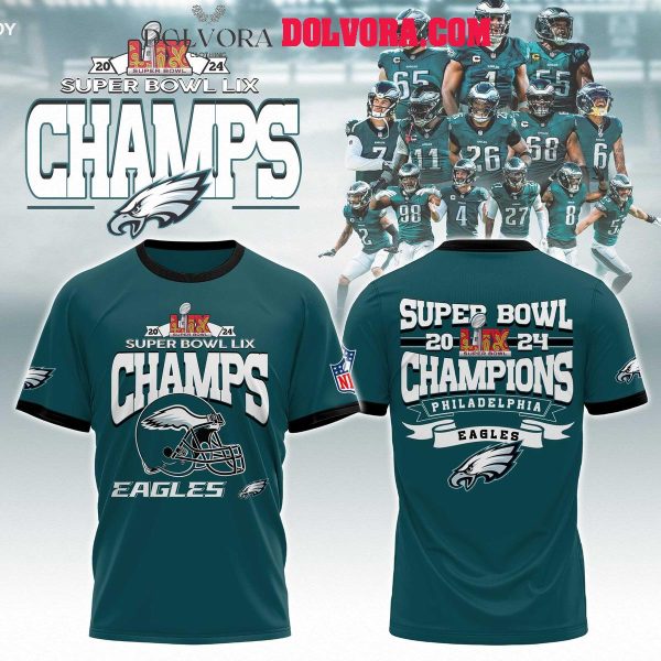 Philadelphia Eagles 2025 Fly Eagles Fly Super Bowl LIX Champions Hoodie T-Shirt