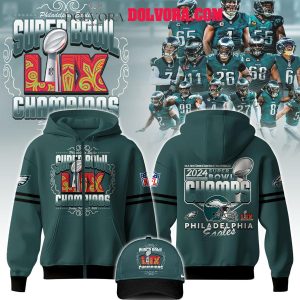 Philadelphia Eagles 2025 NFL Super Bowl LIX Champions Hoodie T-Shirt