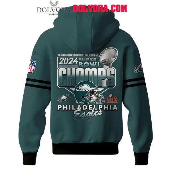 Philadelphia Eagles 2025 NFL Super Bowl LIX Champions Hoodie T-Shirt