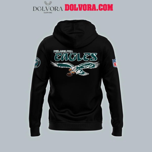 Philadelphia Eagles 2025 Super Bowl Champions Football Black Hoodie T-Shirt