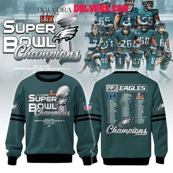 Philadelphia Eagles 2025 Super Bowl Champions LIX Let’s Celebrate Hoodie T-Shirt