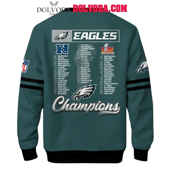 Philadelphia Eagles 2025 Super Bowl Champions LIX Let’s Celebrate Hoodie T-Shirt