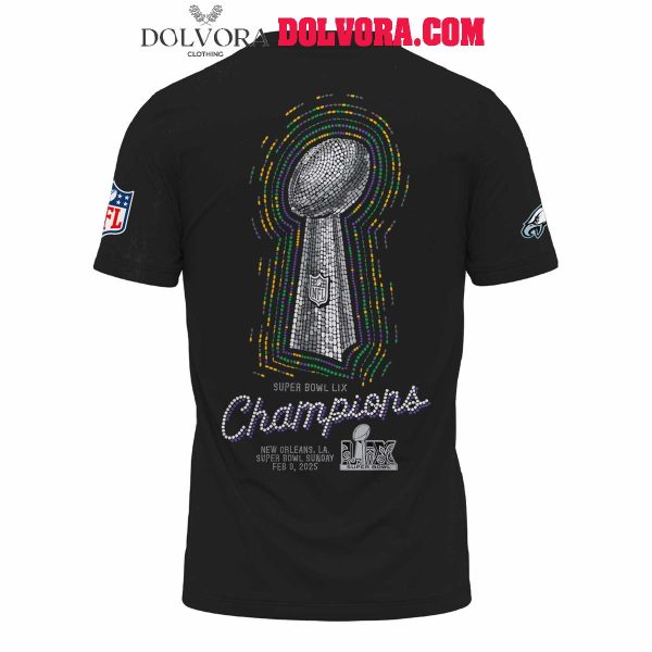 Philadelphia Eagles 2025 Super Bowl LIX Champions Glory Time Hoodie Tshirt