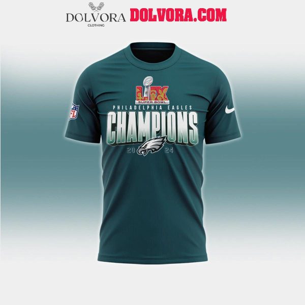 Philadelphia Eagles NFL 2025 Second Time Super Bowl LIX Champions Hoodie Tshirt