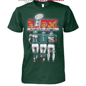 Philadelphia Eagles Saquon Barkley Jalen Hurts A. J. Brown 2025 Super Bowl Champions Shirt