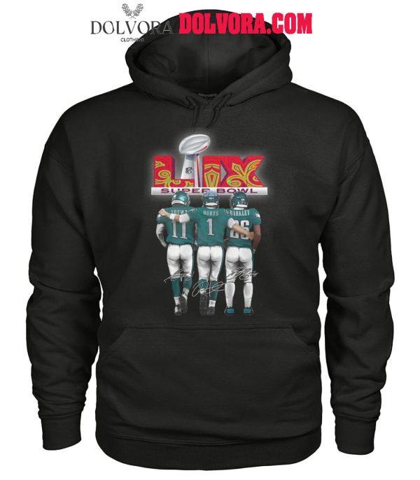 Philadelphia Eagles Saquon Barkley Jalen Hurts A. J. Brown 2025 Super Bowl Champions Shirt