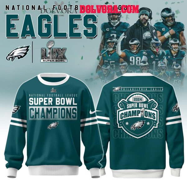 Philadelphia Eagles Super Bowl Champions LIX 2025 Celebrating Hoodie T-Shirt