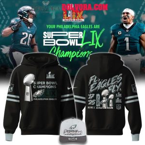 Philadelphia Eagles Super Bowl LIX 2017 2025 Champions 2 Times Hoodie Tshirt