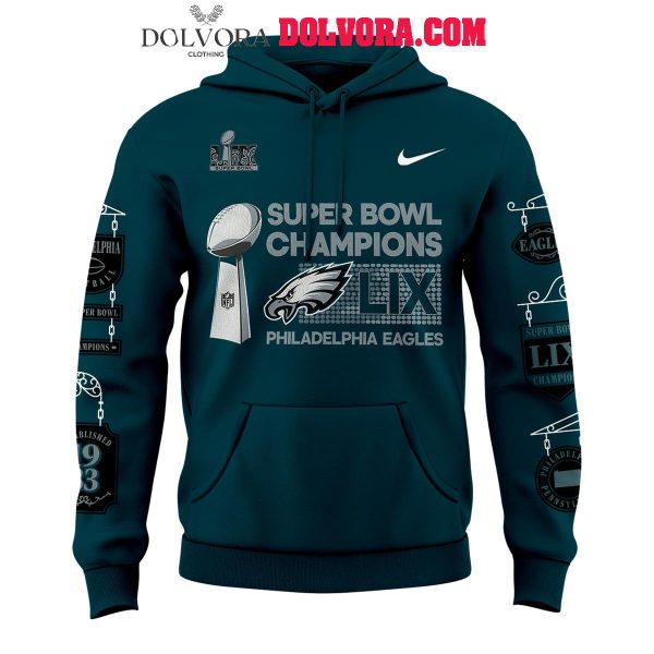 Philadelphia Eagles Super Bowl LIX 2025 Champions Football Players Sign Hoodie Tshirt