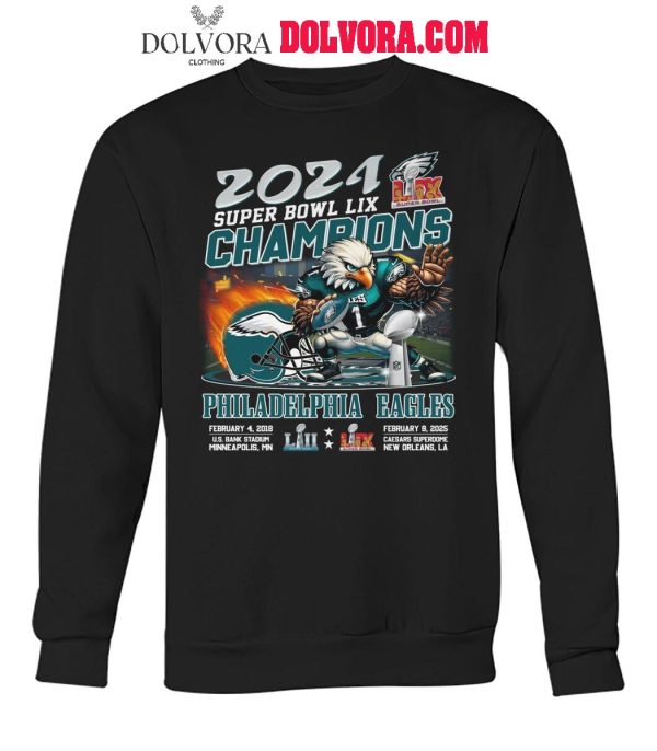 Philadelphia Eagles Super Bowl LIX 2025 Champions NFL Fan T-Shirt