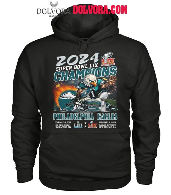 Philadelphia Eagles Super Bowl LIX 2025 Champions NFL Fan T-Shirt